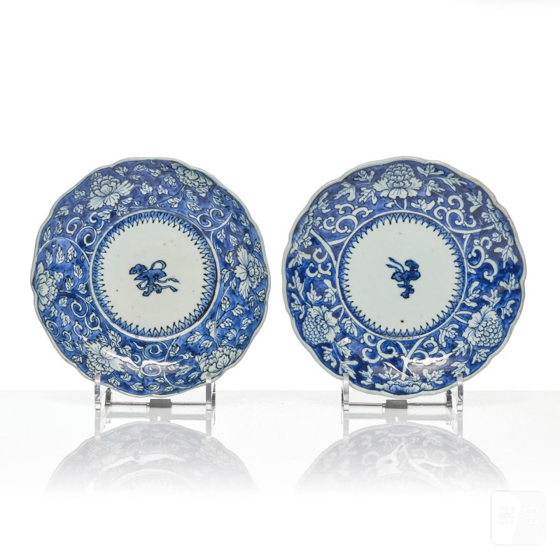A set of 10 blue and white dishes, - 图2